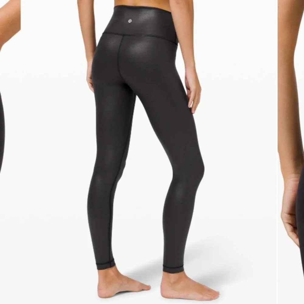 Lululemon Wunder Under High-Rise Tight *Foil 28" in Matte Black Foil ~ Size 6 - Picture 4 of 12